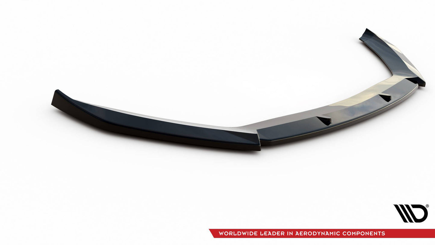 Front Ansatz V.6 für Seat Leon Cupra / FR Mk3 FL schwarz Hochglanz