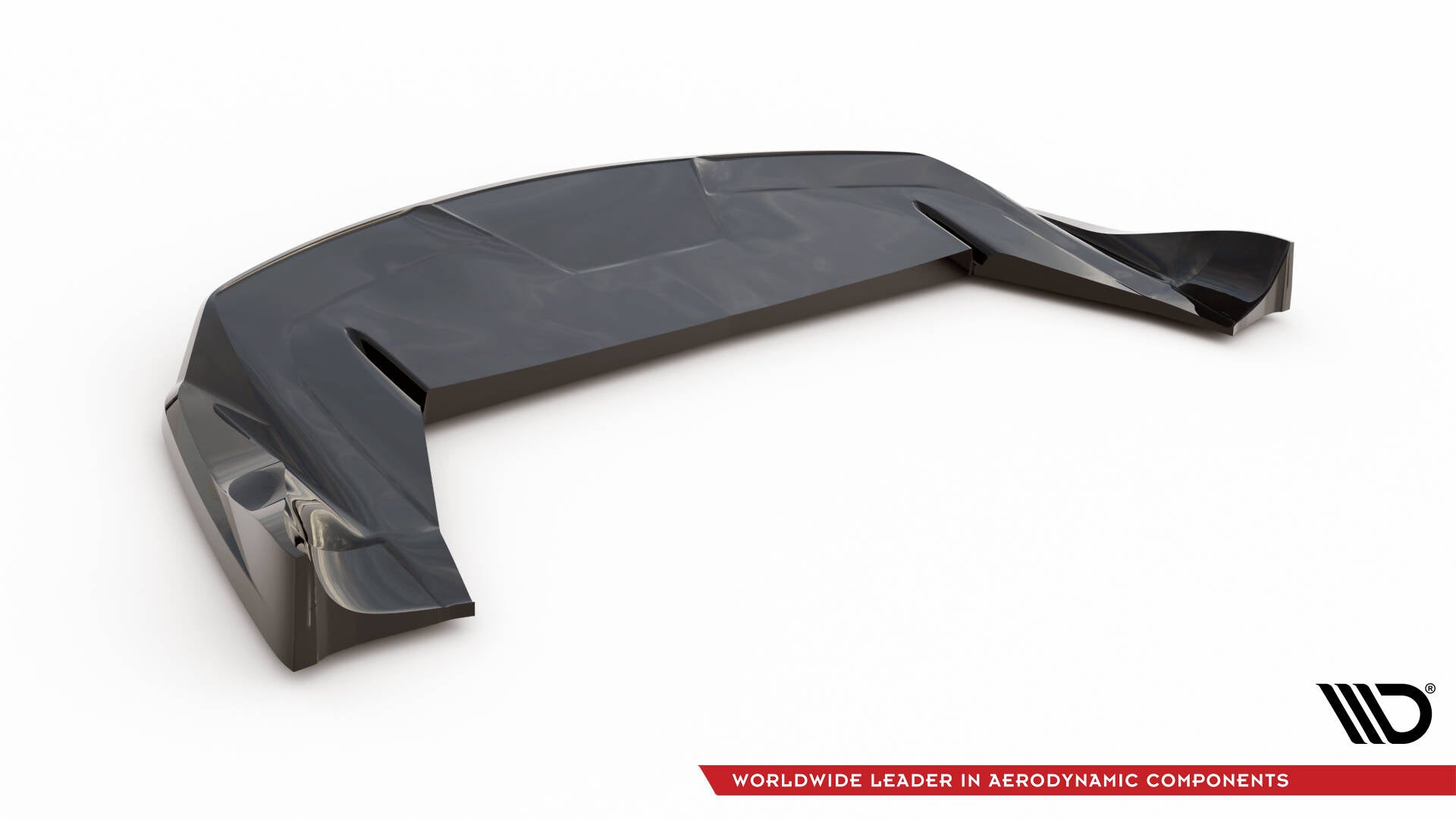 Mittlerer Cup Diffusor DTM Look Heck Ansatz für Tesla Model X Mk1 Facelift schwarz Hochglanz