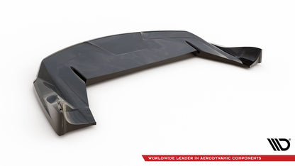 Mittlerer Cup Diffusor DTM Look Heck Ansatz für Tesla Model X Mk1 Facelift schwarz Hochglanz