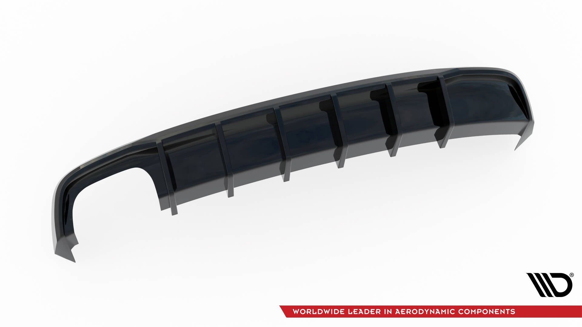Diffusor Heck Ansatz für Audi A5 S-Line Coupe / Sportback 8T Facelift (Doppelauspuff li.)