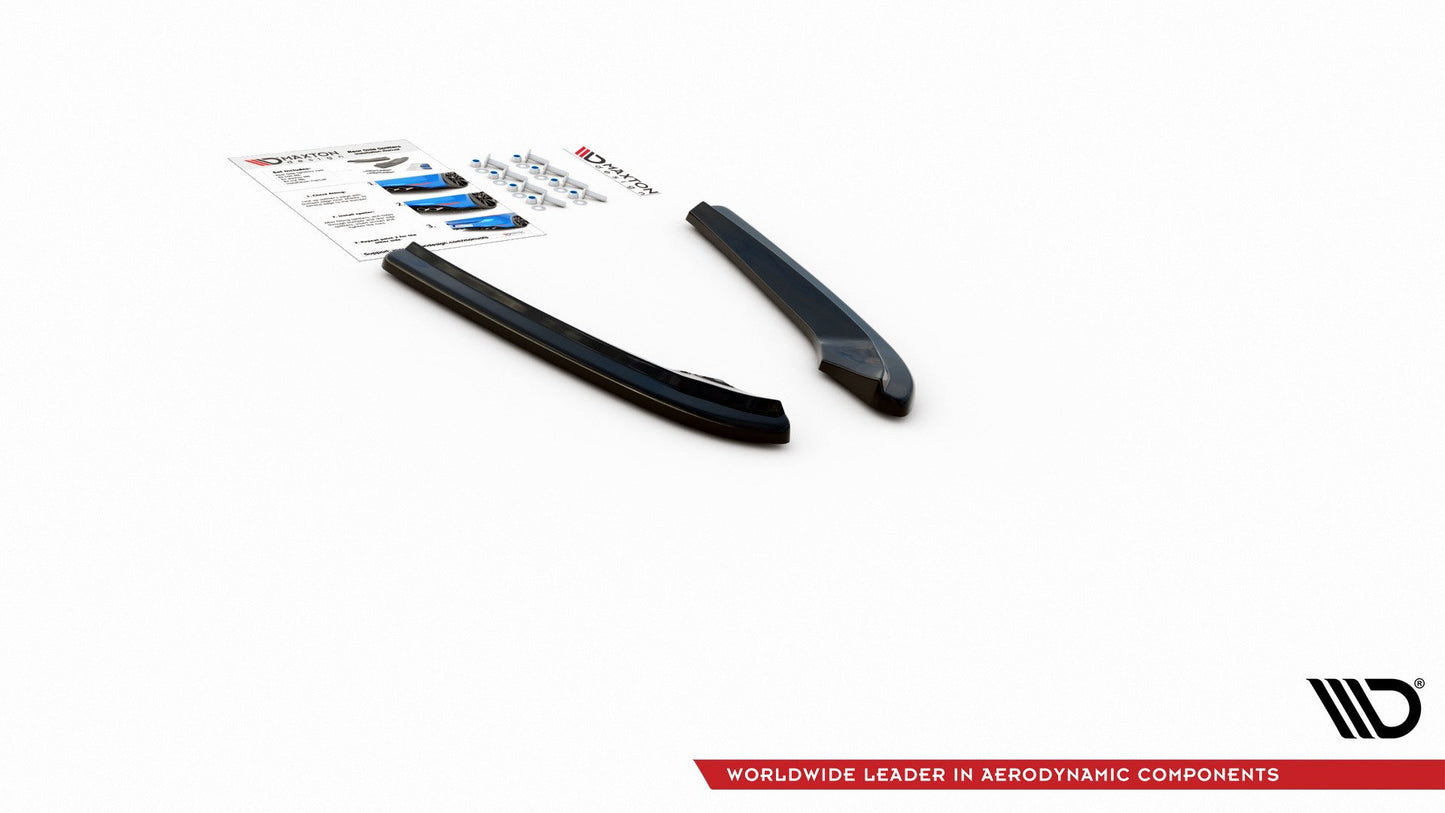 Heck Ansatz Flaps Diffusor für Audi S4 / A4 S-Line B8 Limousine schwarz Hochglanz
