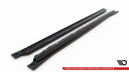 Seitenschweller Ansatz für VW Tiguan Allspace Mk2 schwarz Hochglanz