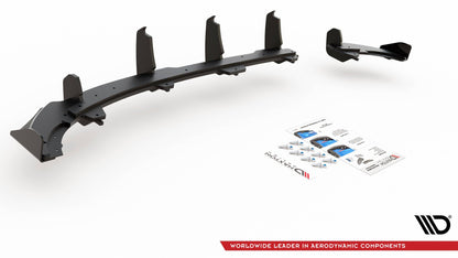 Street Pro Diffusor Heck Ansatz +Flaps für Volkswagen Polo GTI Mk6 schwarz Hochglanz