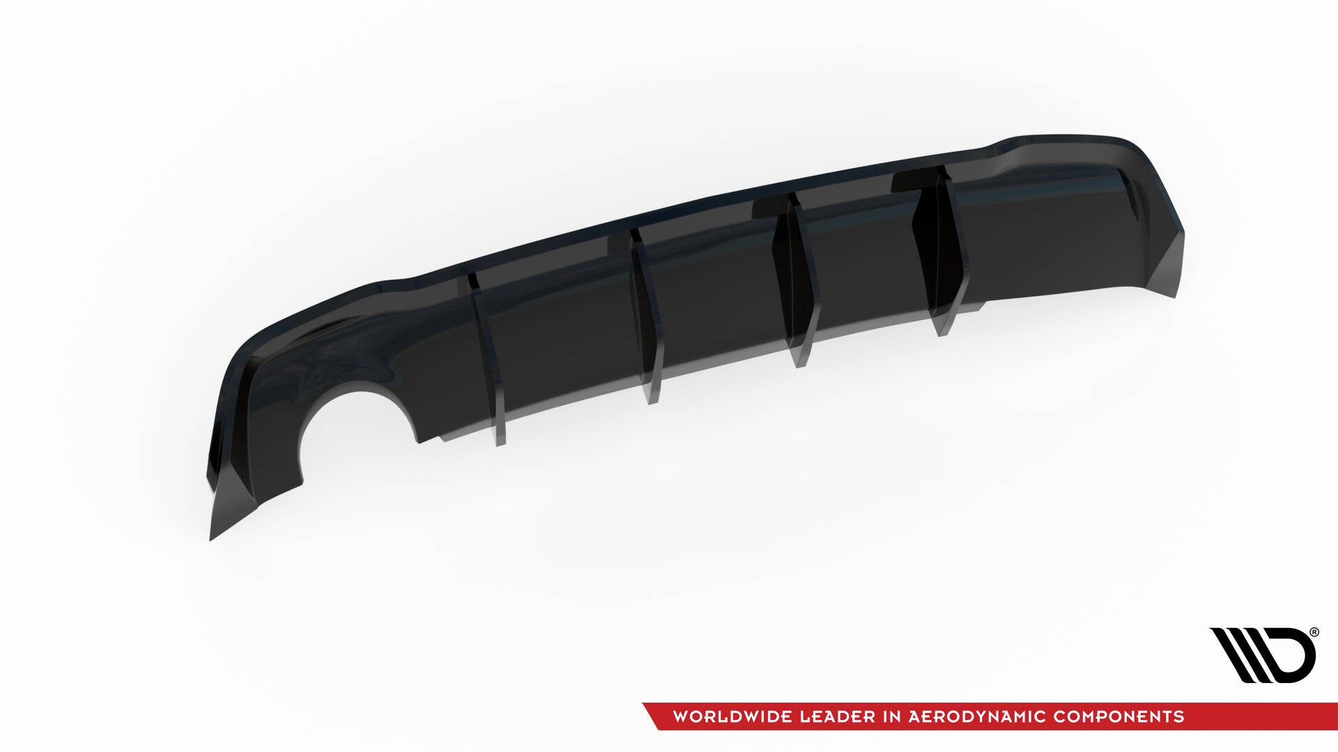 Diffusor Heck Ansatz für Opel Astra GTC OPC-Line J (Einzelauspuff li.) schwarz Hochglanz