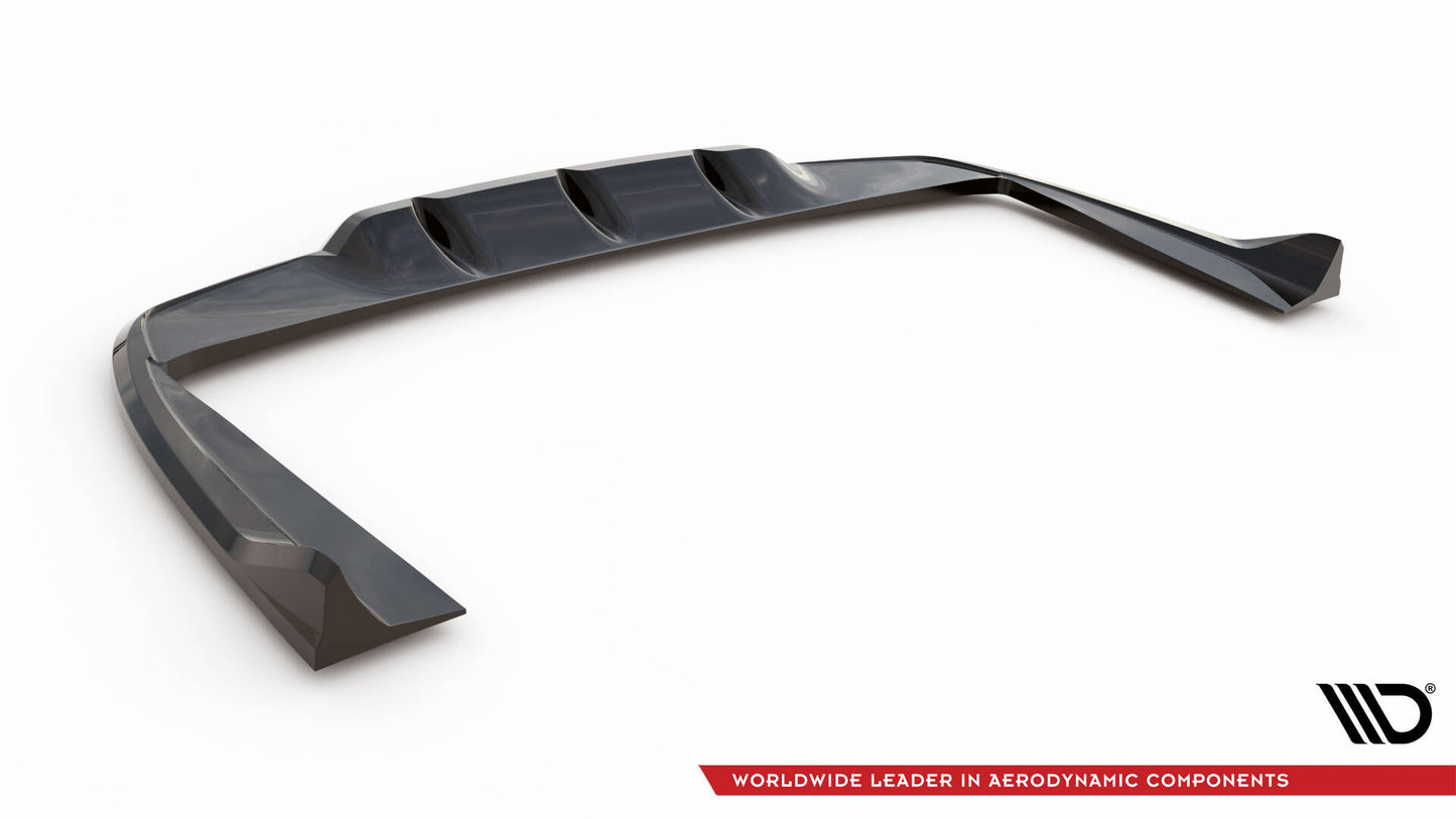 Mittlerer Cup Diffusor DTM Look Heck Ansatz für Mercedes-AMG C63 Limousine / Kombi W205 / S205 schwarz Hochglanz