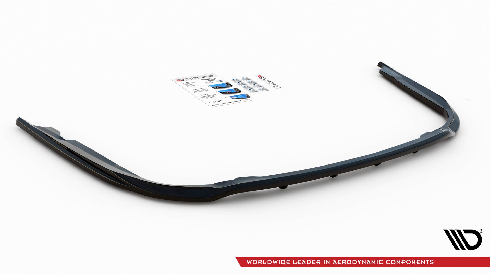 Mittlerer Cup Diffusor DTM Look Heck Ansatz für Toyota Avensis Wagon Mk3 Facelift schwarz Hochglanz