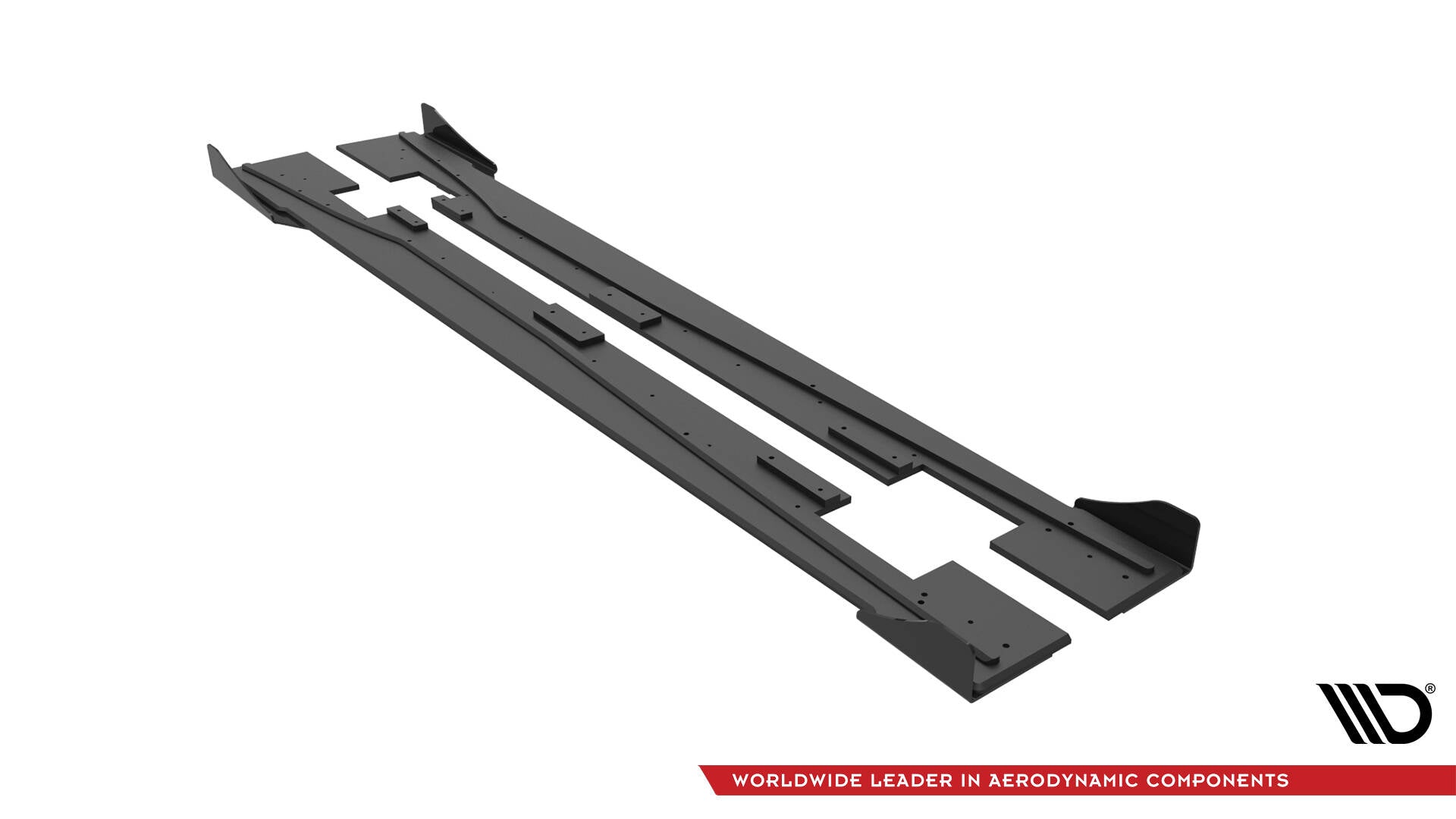 Street Pro Seitenschweller Ansatz für + Flaps Mercedes-Benz A 45 AMG W176 Facelift schwarz Hochglanz