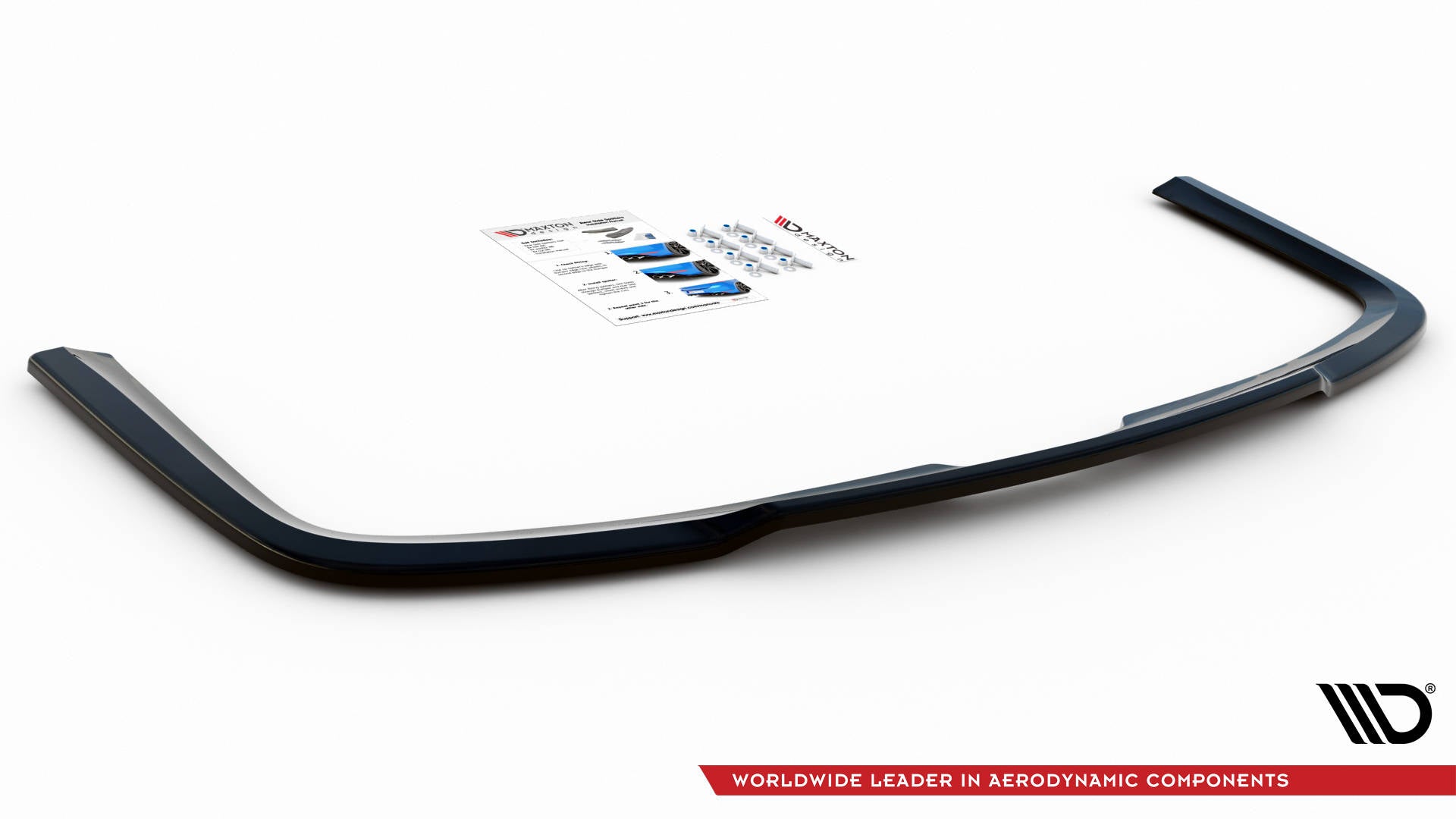 Mittlerer Diffusor Heck Ansatz für Volkswagen Caddy Long Mk3 Facelift schwarz matt