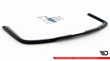 Mittlerer Diffusor Heck Ansatz für Volkswagen Caddy Long Mk3 Facelift schwarz matt