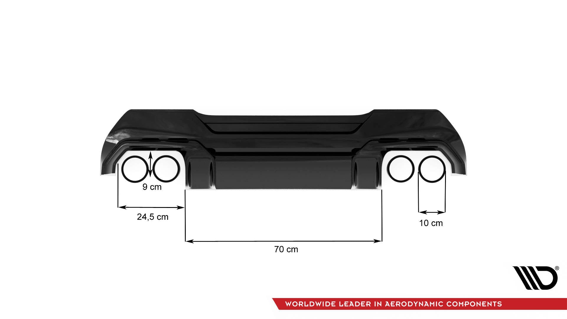 Diffusor Heck Ansatz V.2 für + Milltek Sport Auspuffverlängerung BMW 1er F40 M135i