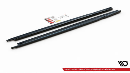 Seitenschweller Ansatz V.2 für Skoda Octavia Mk4  schwarz Hochglanz