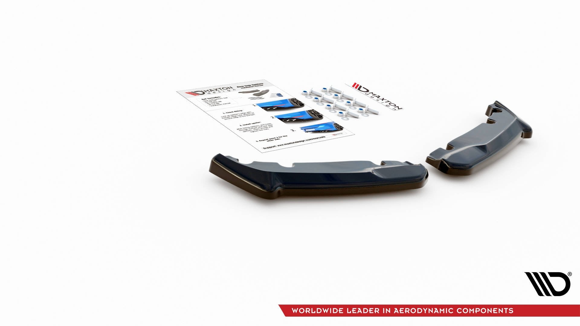 Heck Ansatz Flaps Diffusor V.1 für Toyota GR Yaris Mk4 schwarz Hochglanz