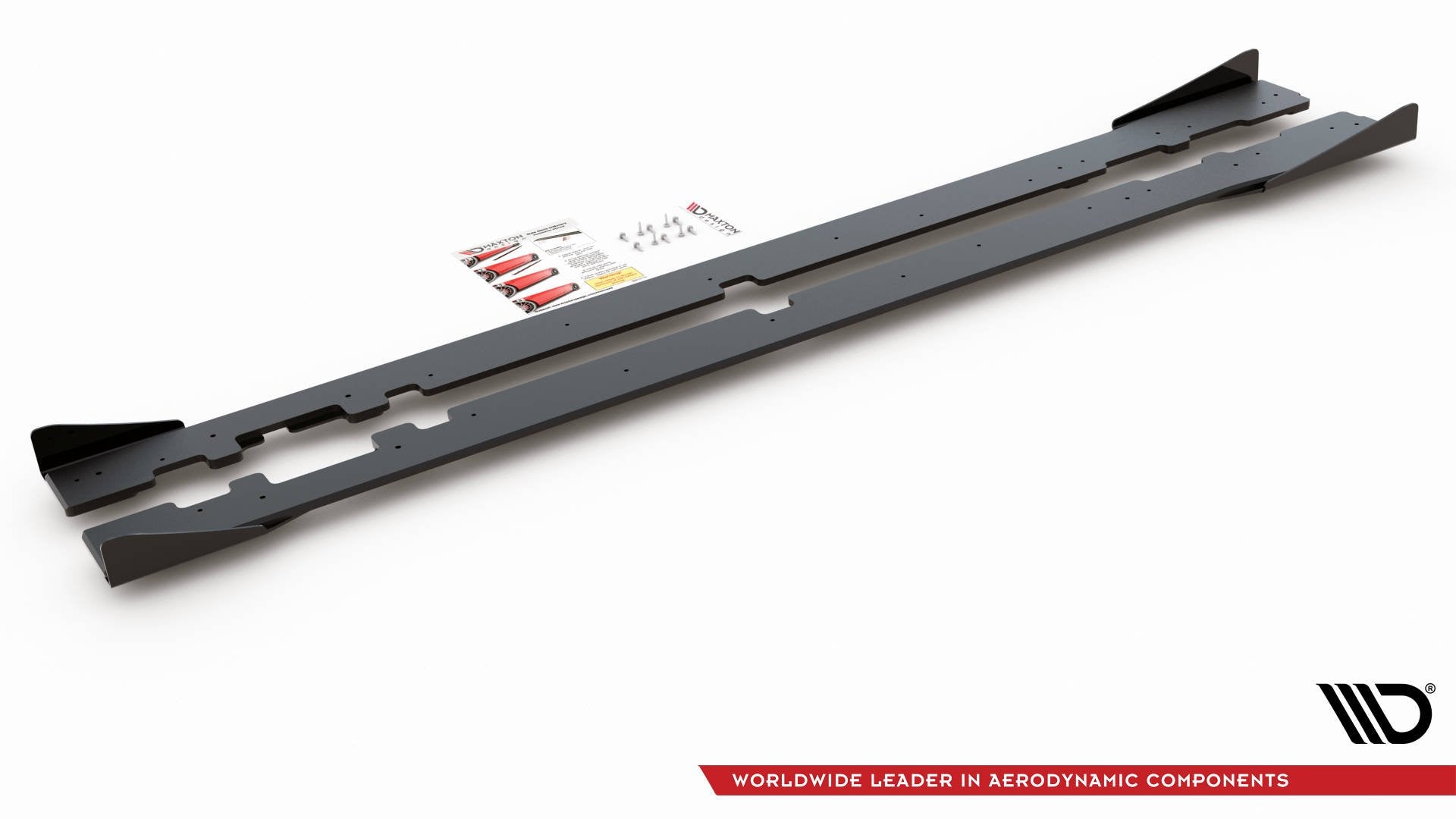 Street Pro Seitenschweller Ansatz für + Flaps Mercedes-AMG C43 Coupe C205 schwarz Hochglanz