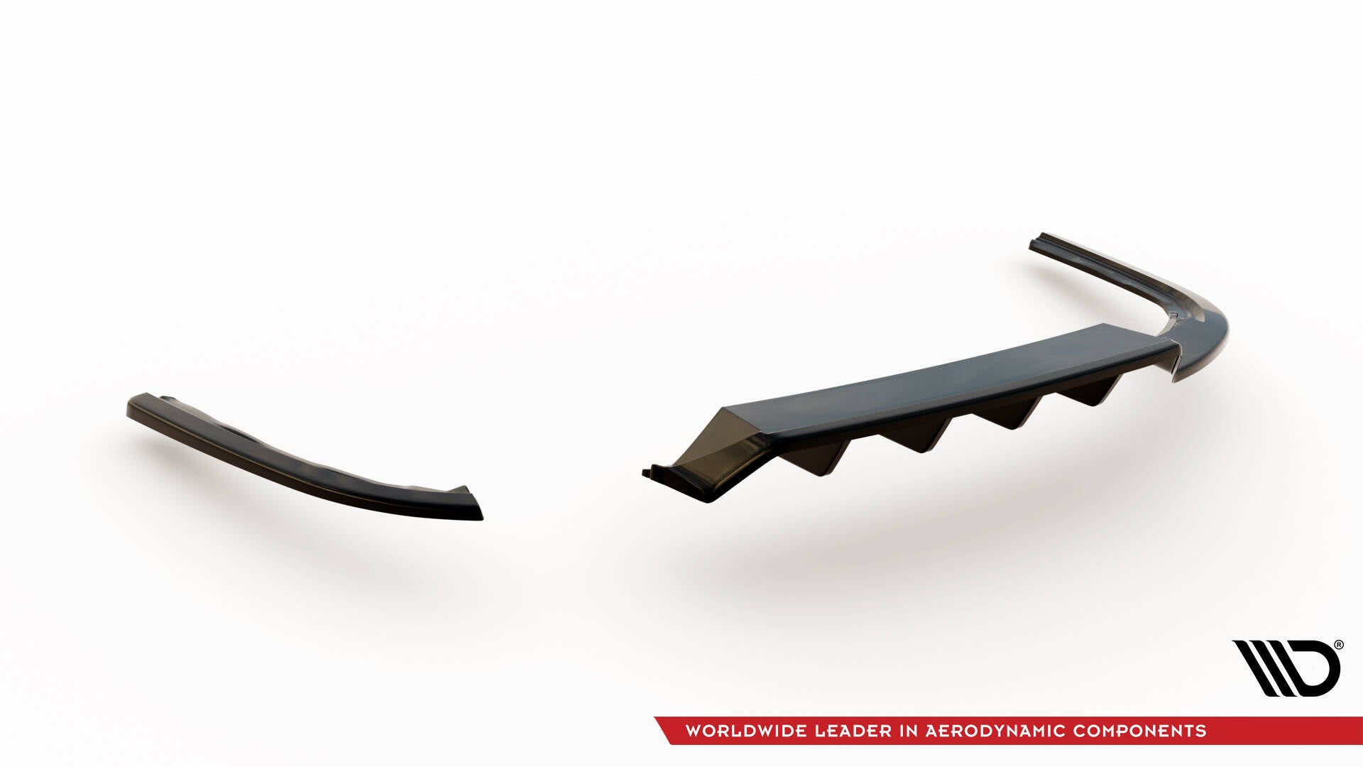 Mittlerer Cup Diffusor DTM Look Heck Ansatz für VW Passat R-Line B8 schwarz Hochglanz