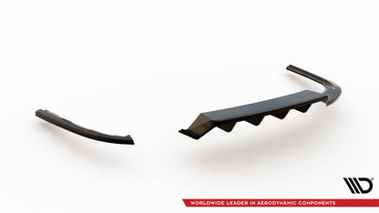 Mittlerer Cup Diffusor DTM Look Heck Ansatz für VW Passat R-Line B8 schwarz Hochglanz