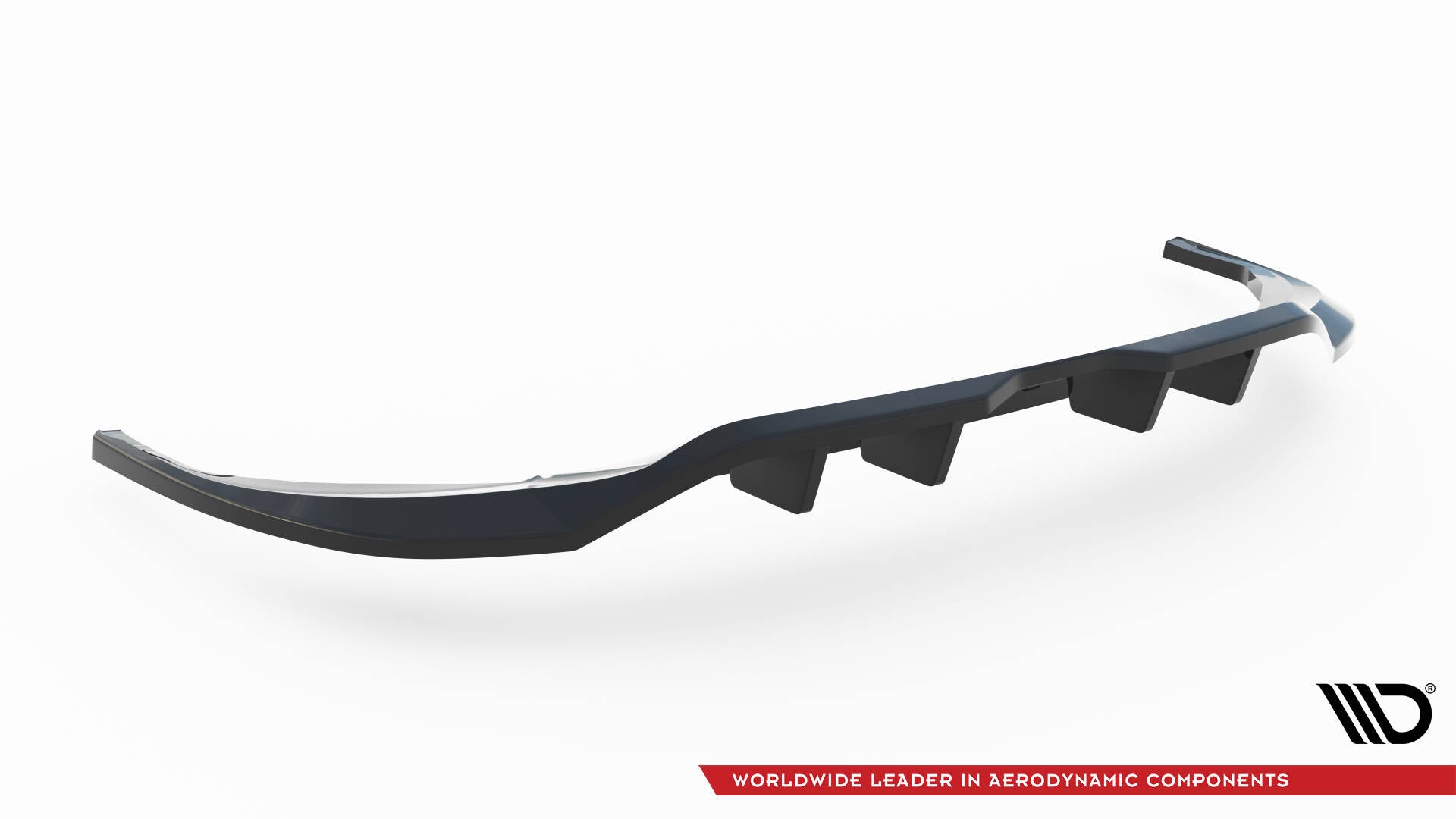 Mittlerer Cup Diffusor DTM Look Heck Ansatz für VW Tiguan Allspace R-Line Mk2 Facelift schwarz Hochglanz
