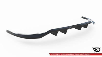 Mittlerer Cup Diffusor DTM Look Heck Ansatz für VW Tiguan Allspace R-Line Mk2 Facelift schwarz Hochglanz