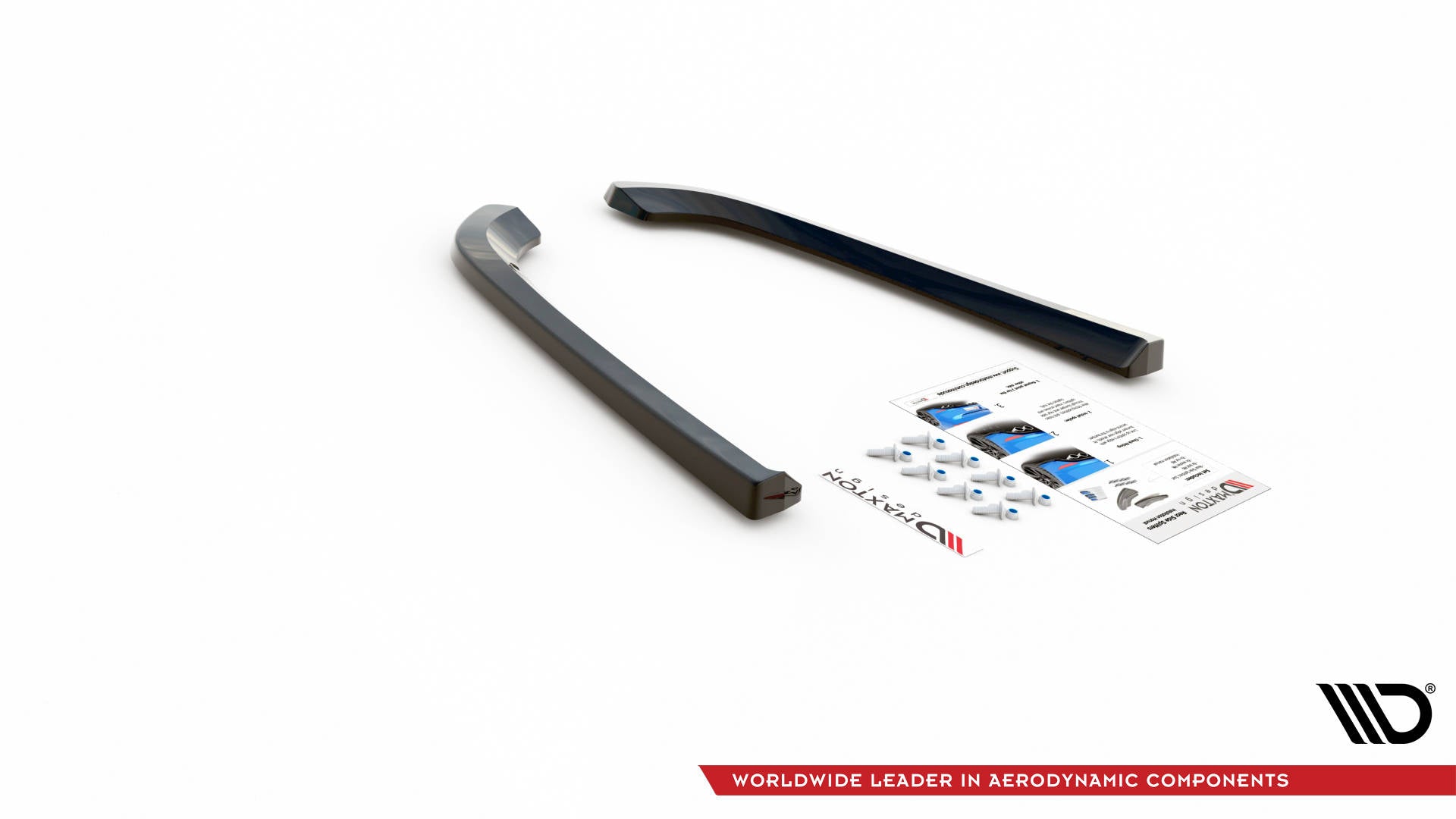 Heck Ansatz Flaps Diffusor für Volvo V70 Mk3 Carbon Look