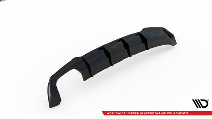 Diffusor Heck Ansatz für Seat Leon FR Sportstourer Mk3 schwarz Hochglanz
