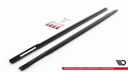 Seitenschweller Ansatz für V.1 für BMW 4er M-Paket / M440i G22 / G23 / G22 Facelift / G23 Facelift schwarz Hochglanz