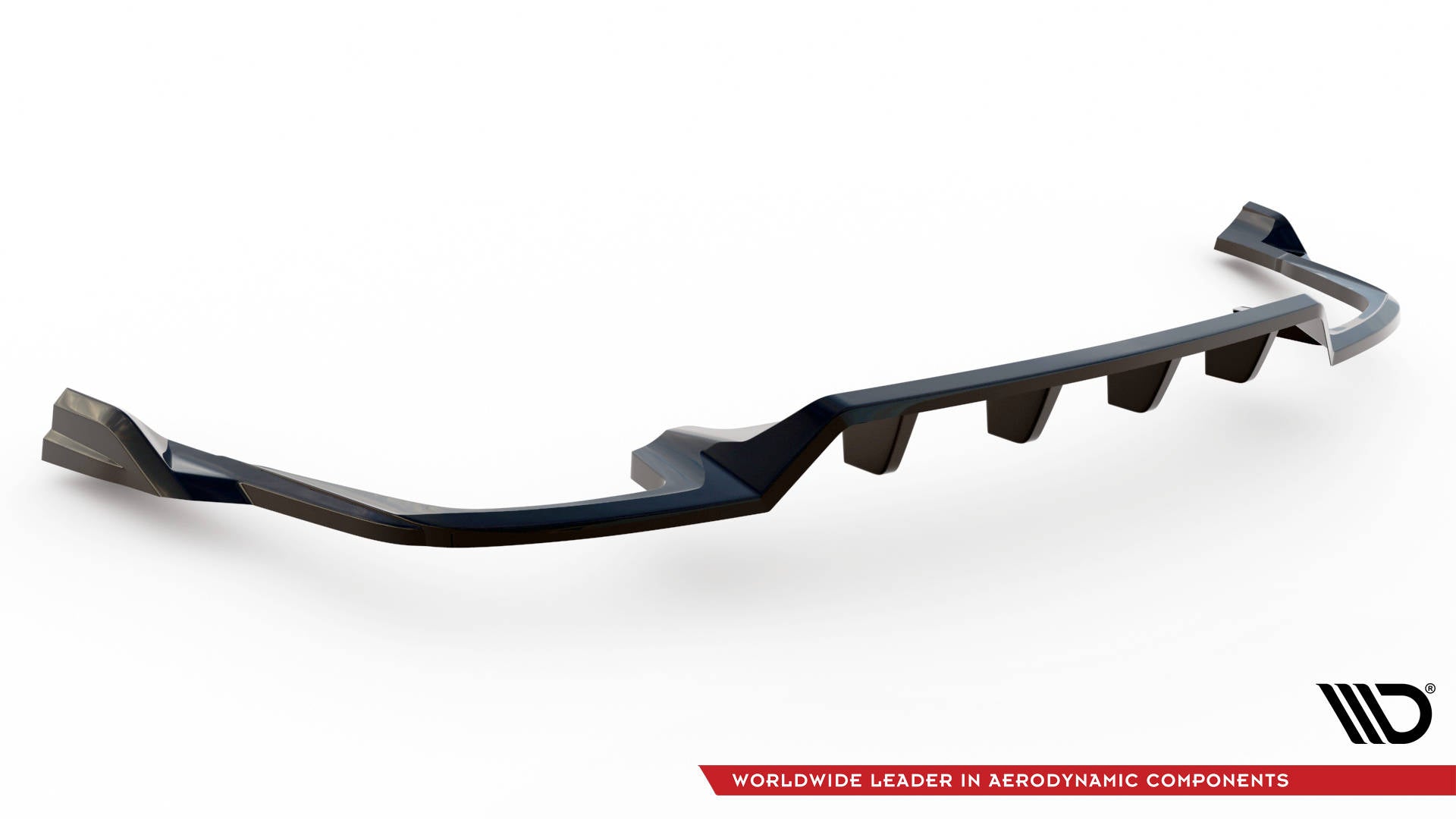 Mittlerer Cup Diffusor DTM Look Heck Ansatz für Volvo XC60 R-Design Mk2 Facelift schwarz Hochglanz