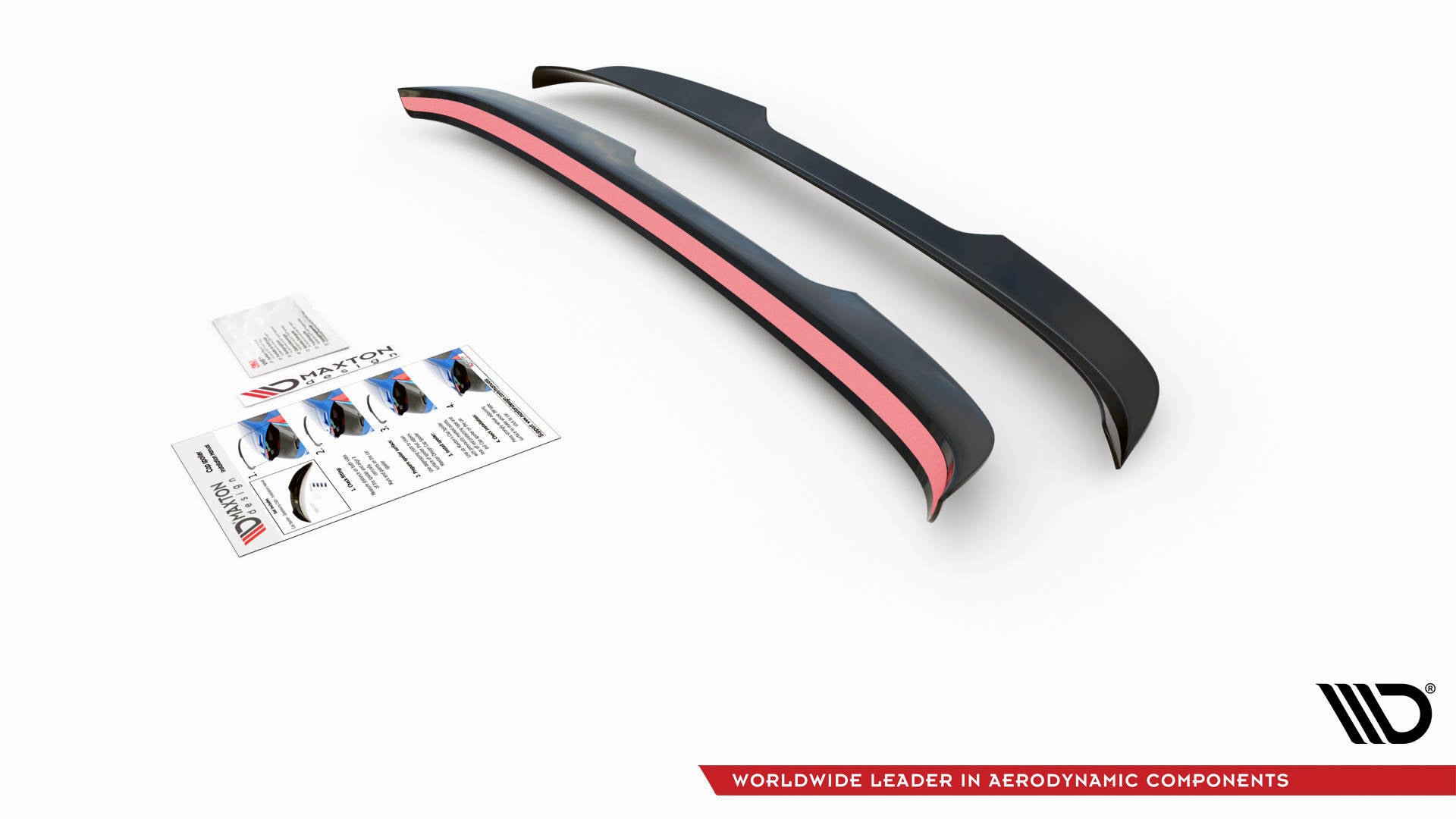 Spoiler CAP für VW Tiguan R / R-Line Mk2 Facelift schwarz Hochglanz
