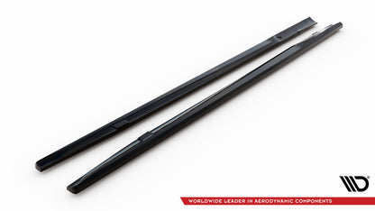 Seitenschweller Ansatz für Porsche Taycan Turbo S Mk1  schwarz Hochglanz