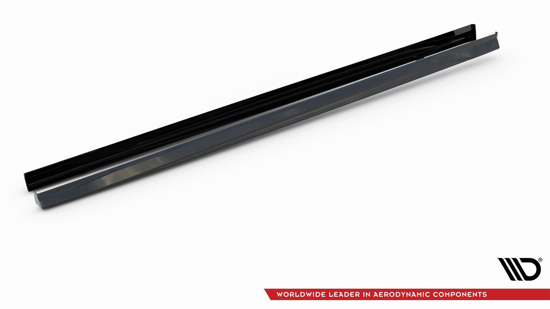 Seitenschweller Ansatz für V.3 für VW Golf GTI / GTE / GTI Clubsport / GTD / R-Line Mk8 schwarz Hochglanz