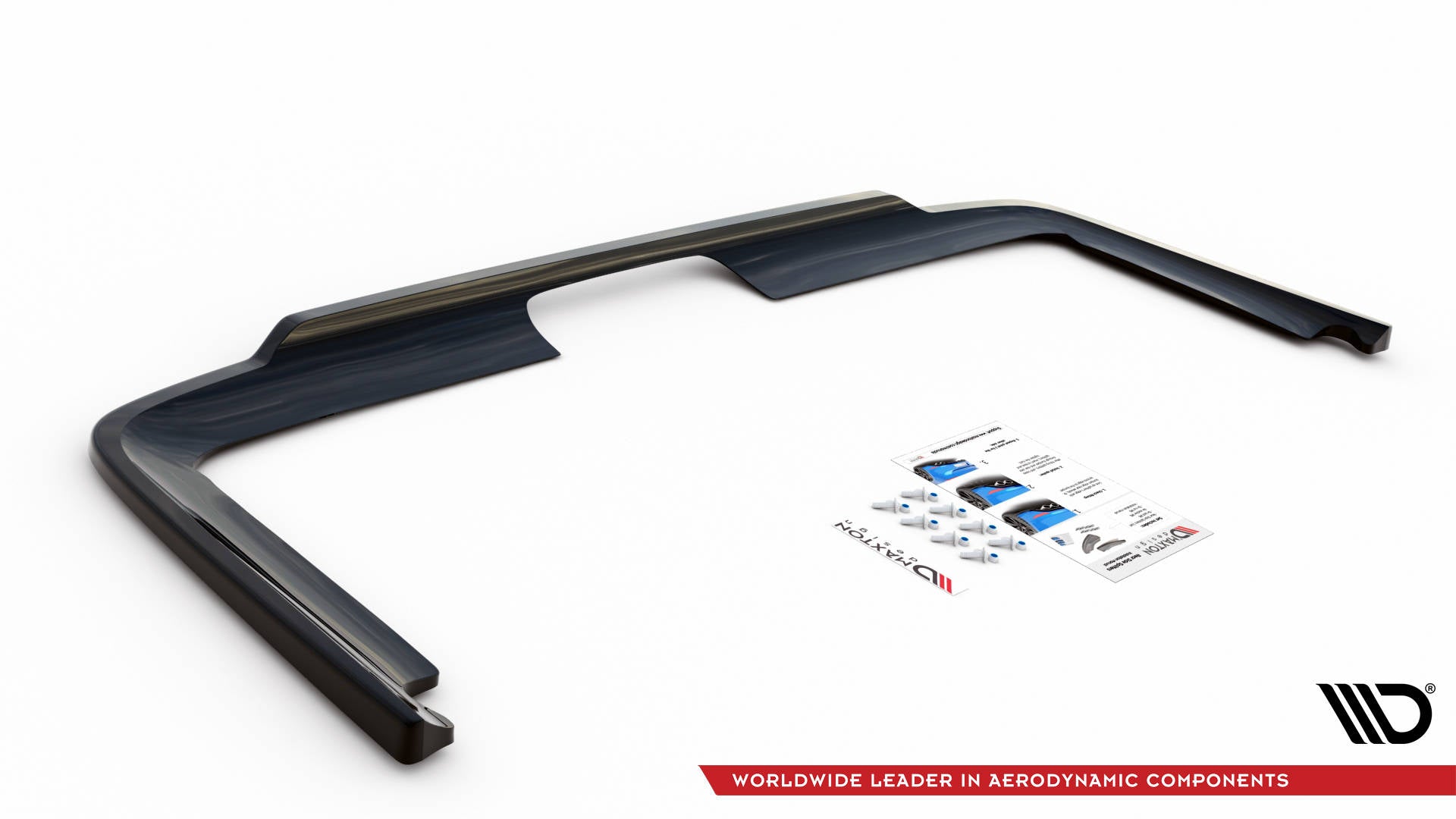 Mittlerer Cup Diffusor DTM Look Heck Ansatz für Mercedes-Benz Vito / V W447 Facelift schwarz Hochglanz