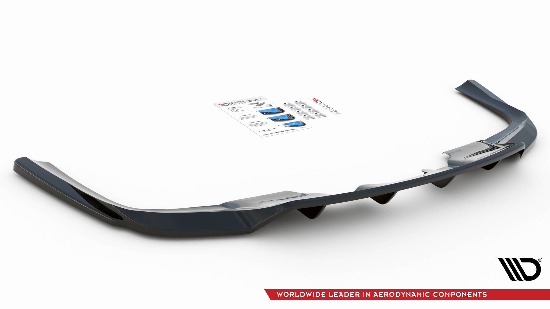 Mittlerer Cup Diffusor DTM Look Heck Ansatz für Mercedes-Benz GLS AMG-Line X167 schwarz Hochglanz