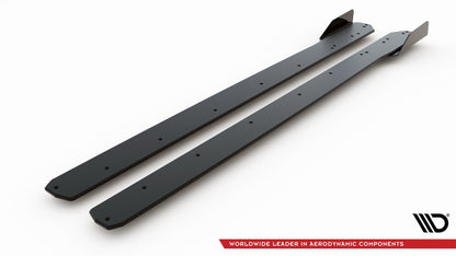 Street Pro Seitenschweller Ansatz für + Flaps Ford Focus ST / ST-Line Mk4 schwarz Hochglanz