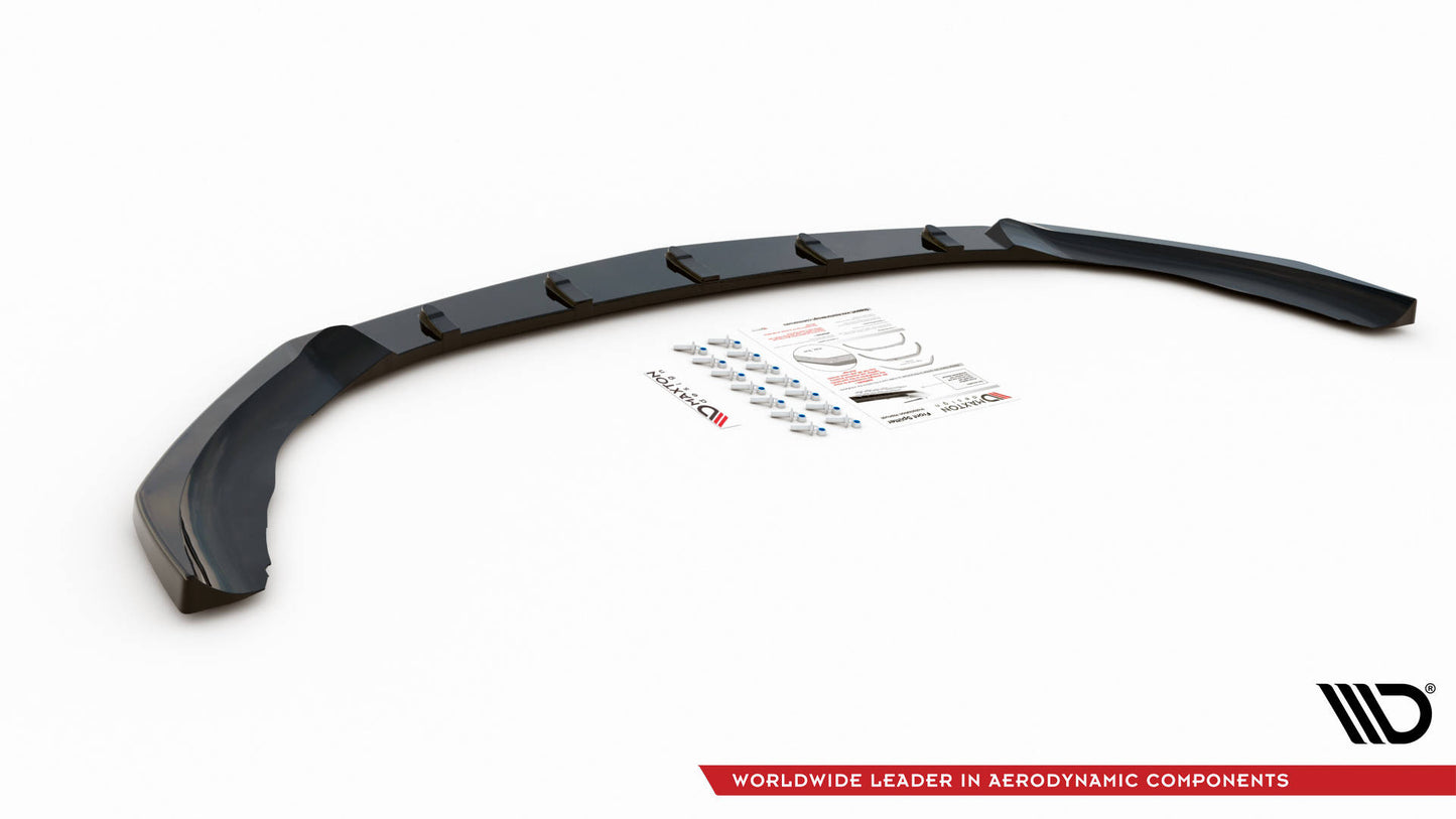 Front Ansatz V.4 für Mercedes A35 AMG / AMG-Line W177  schwarz Hochglanz