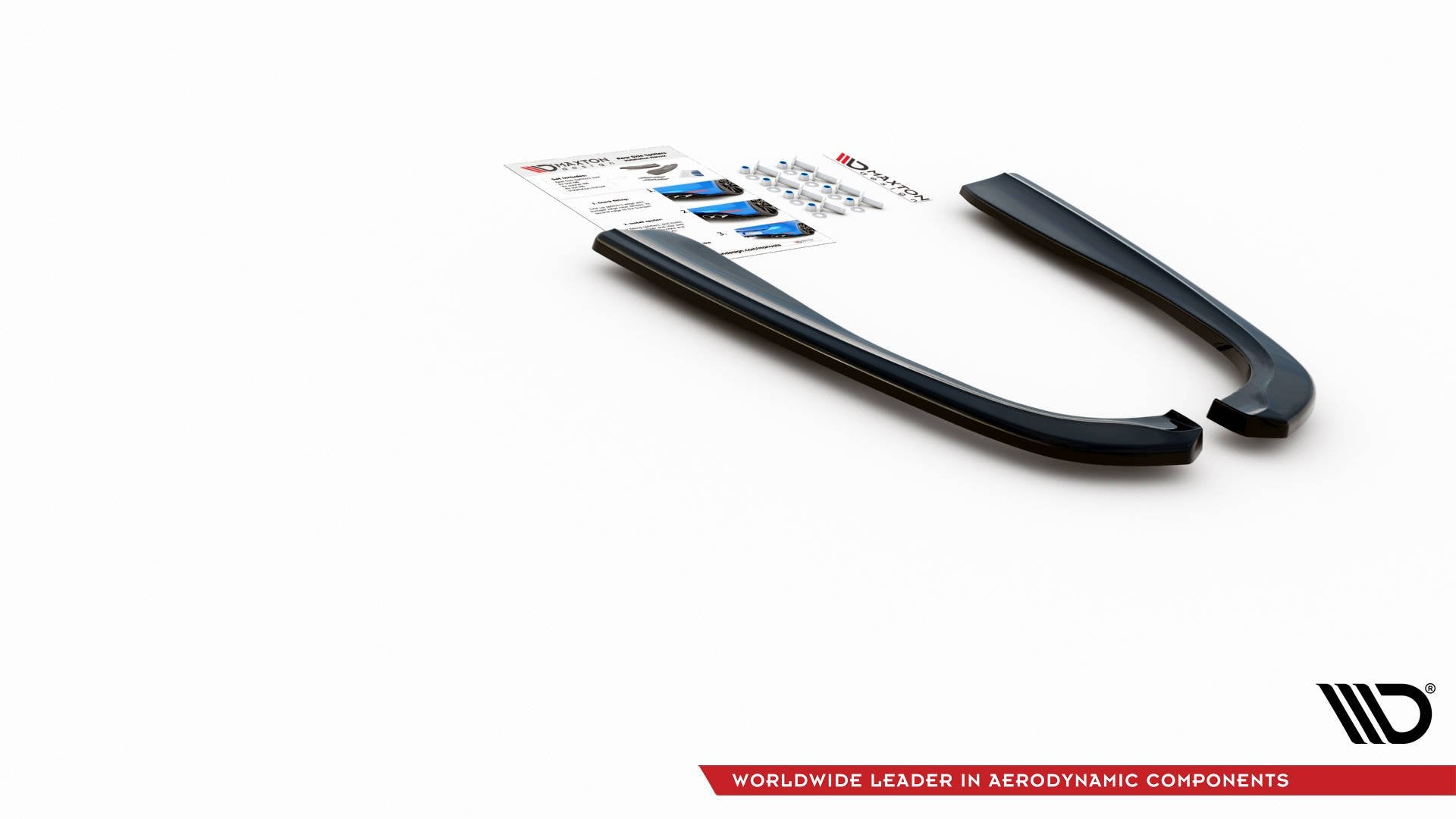 Heck Ansatz Flaps Diffusor für BMW M5  / 5 M-Paket E39 schwarz Hochglanz