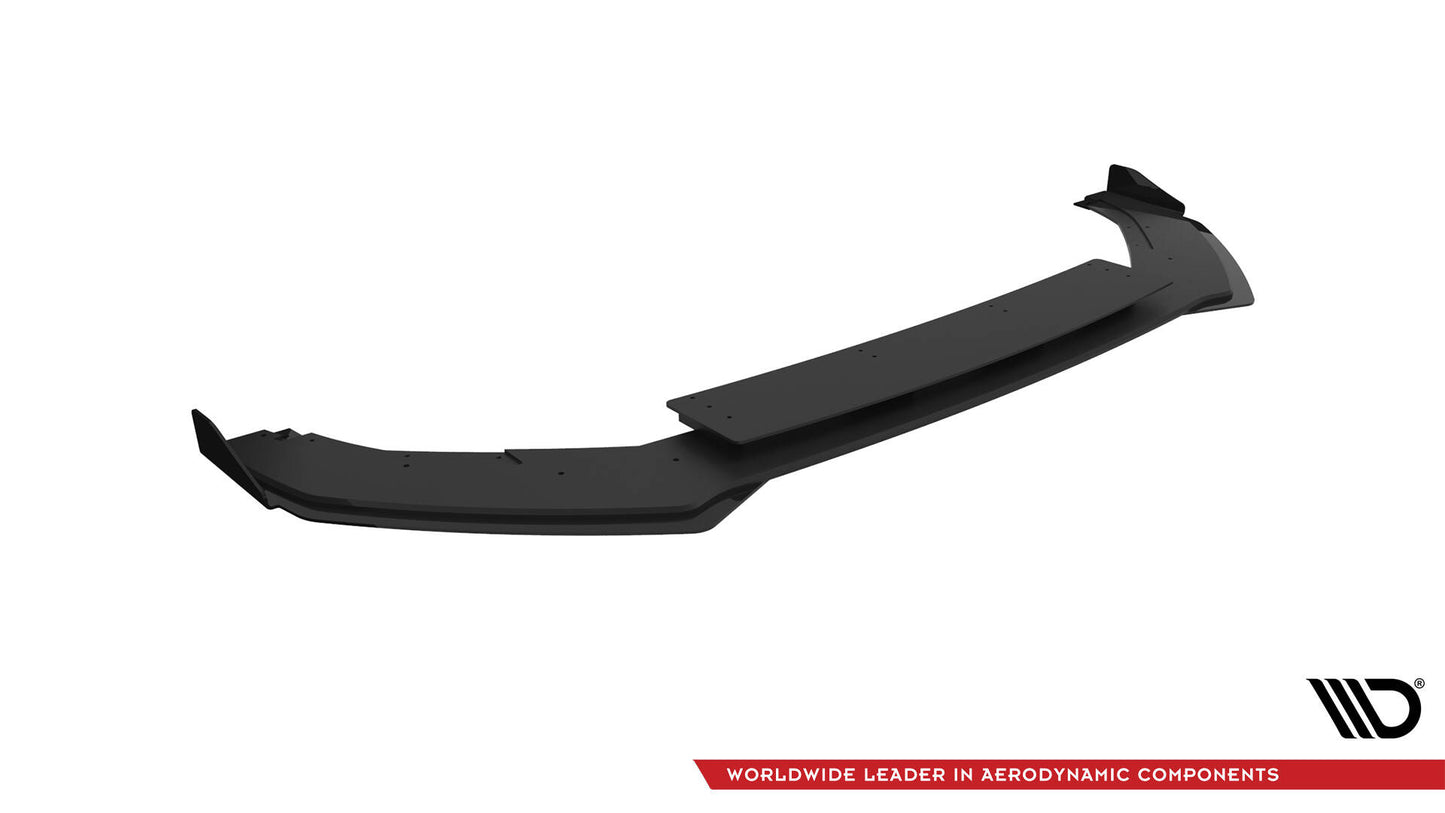 Street Pro Front Ansatz für +Flaps für V.1 + Flaps Volkswagen Golf R Mk7 schwarz Hochglanz