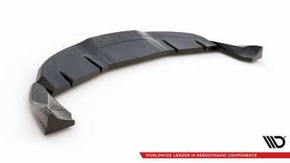 Mittlerer Cup Diffusor DTM Look Heck Ansatz V.2 für Tesla Model 3 Project HighlandFacelift schwarz Hochglanz