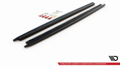 Seitenschweller Ansatz für Peugeot 207 Sport schwarz Hochglanz