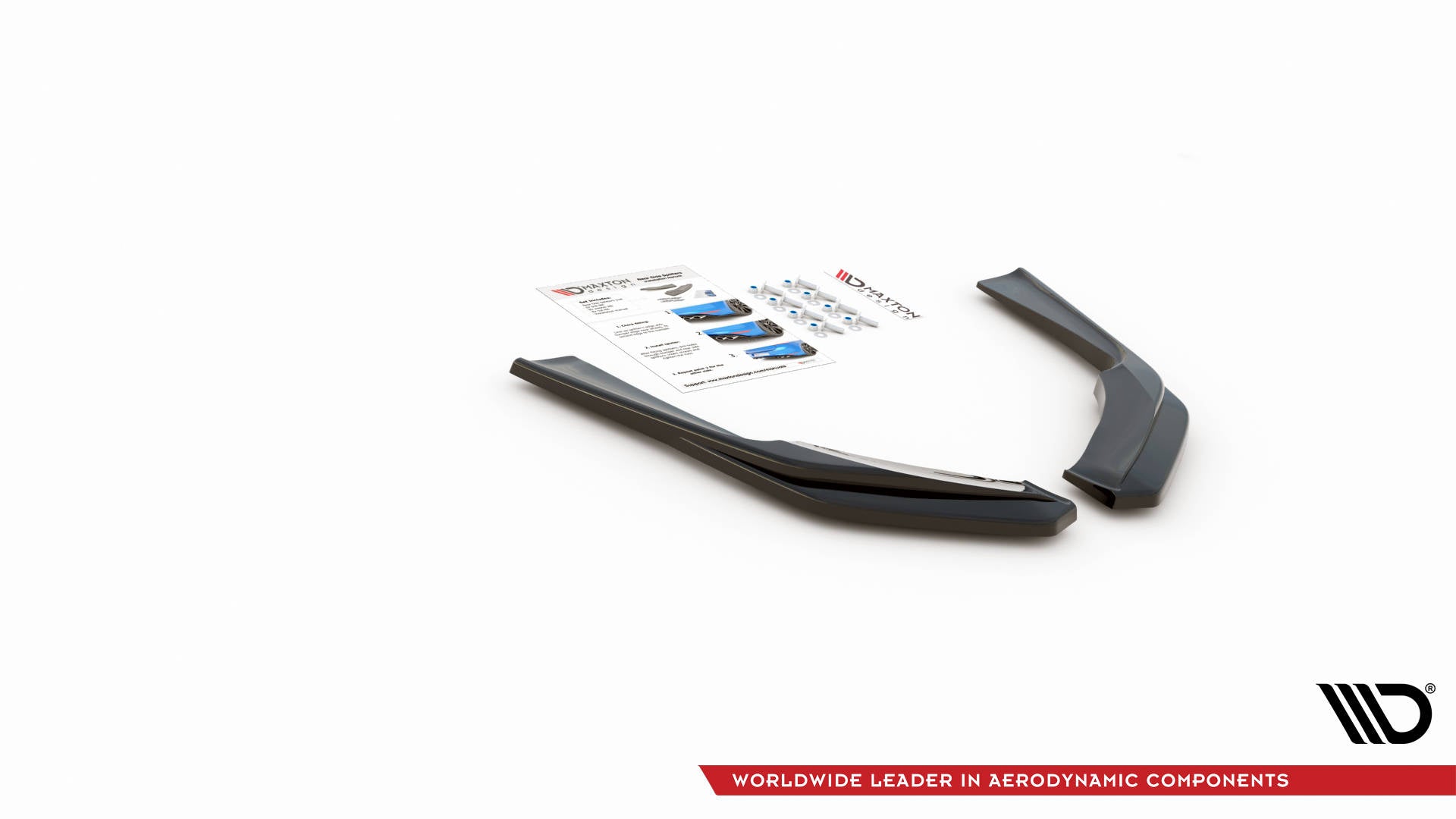 Heck Ansatz Flaps Diffusor für Infiniti Q60 S Mk2 schwarz Hochglanz