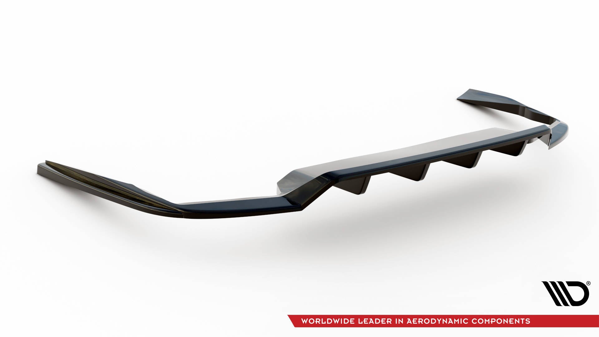 Mittlerer Cup Diffusor DTM Look Heck Ansatz für Volvo V90 / S90 R-Design Mk2 schwarz Hochglanz