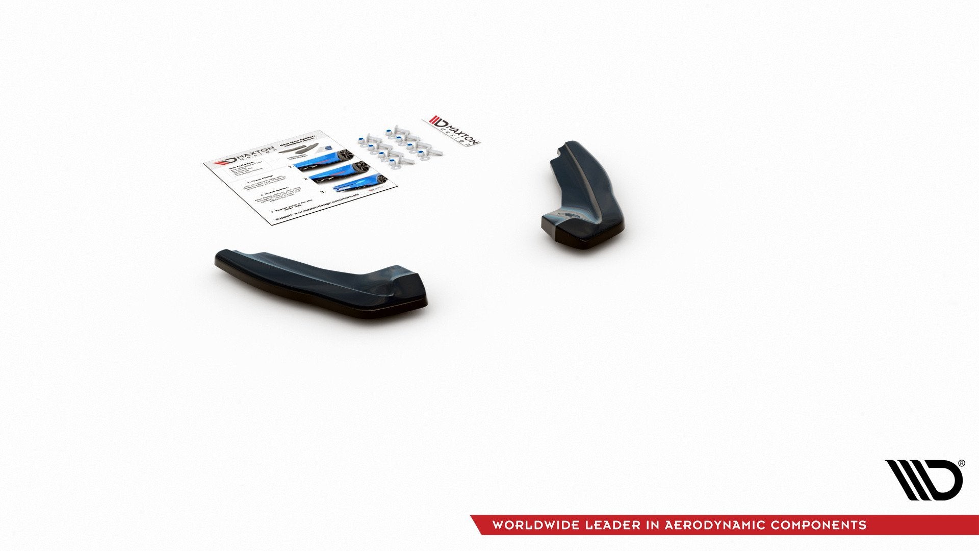 Heck Ansatz Flaps Diffusor V.1 für Ford Focus ST Mk4 schwarz Hochglanz