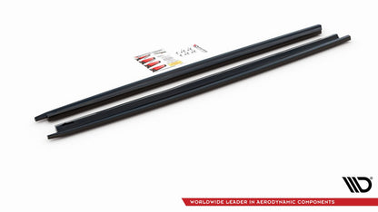 Seitenschweller Ansatz für Peugeot 207 Sport schwarz Hochglanz