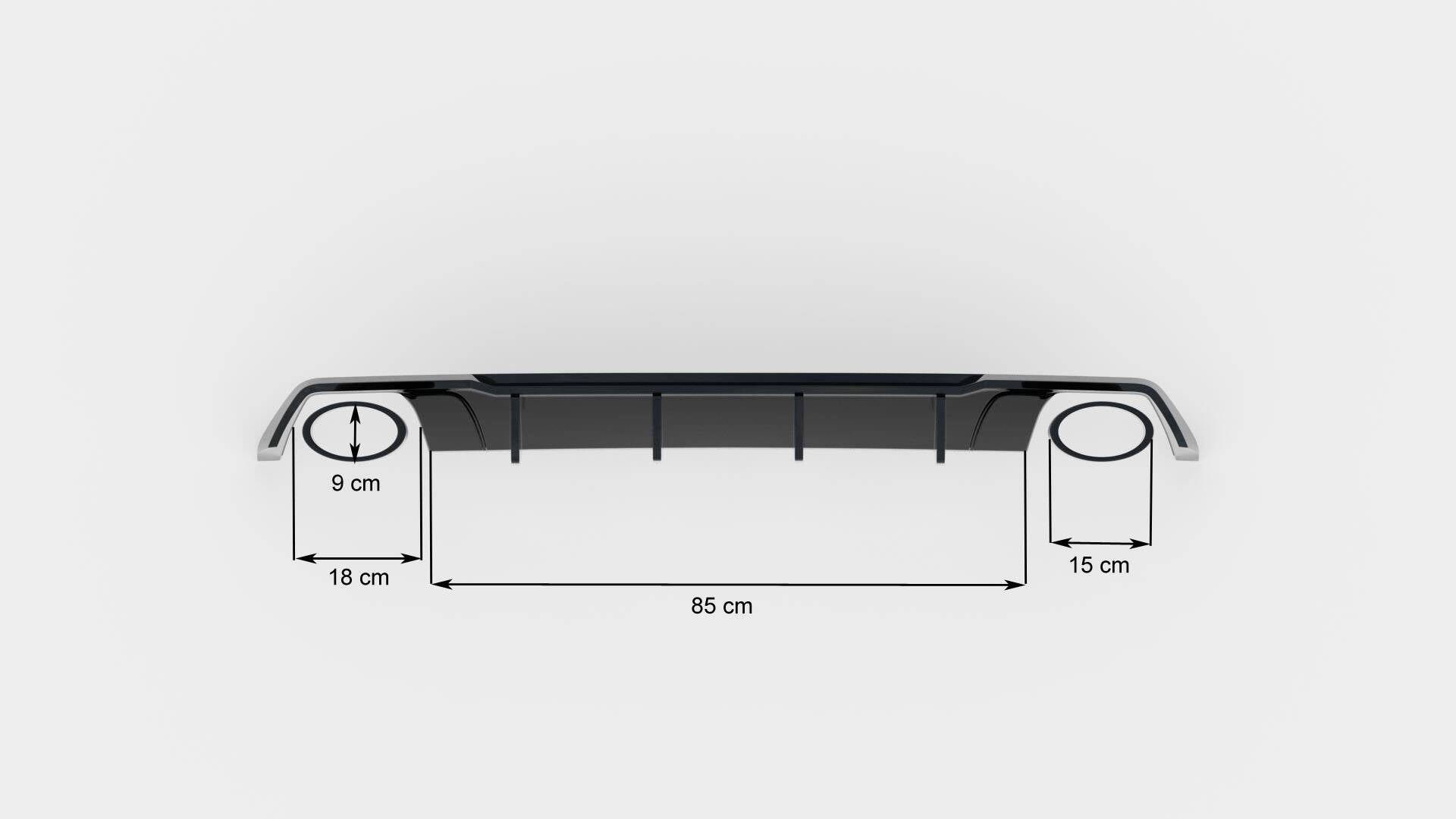 Diffusor Heck Ansatz V.2 für Seat Leon Cupra ST Mk3 FL