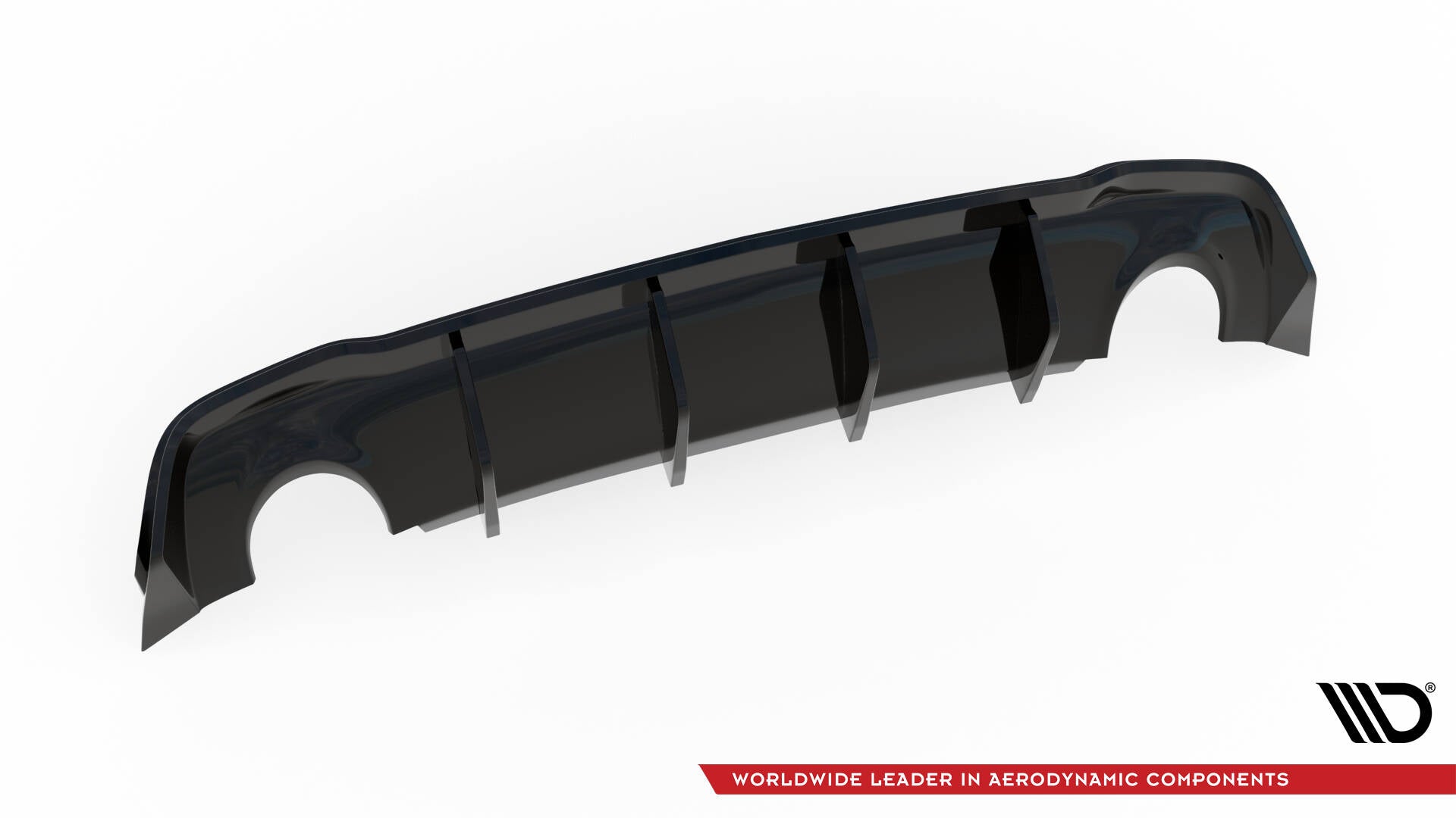 Diffusor Heck Ansatz für Opel Astra GTC OPC-Line J (Einzelauspuff li. re.) schwarz Hochglanz