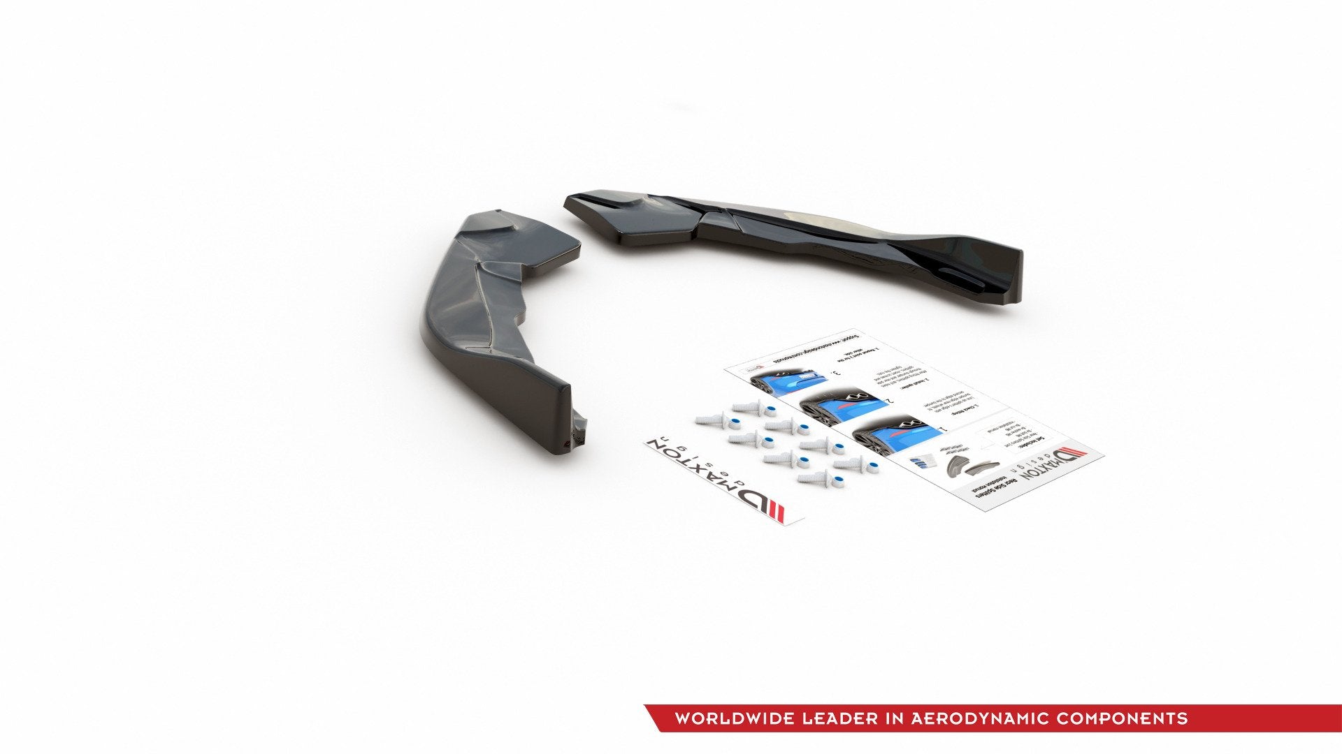 Heck Ansatz Flaps Diffusor für Toyota Corolla XII Hatchback schwarz Hochglanz