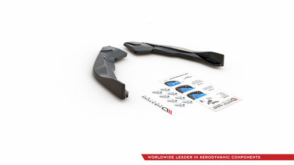 Heck Ansatz Flaps Diffusor für Toyota Corolla XII Hatchback schwarz Hochglanz