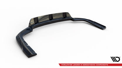 Mittlerer Cup Diffusor DTM Look Heck Ansatz für V.1 BMW X6 M-Paket G06 Facelift schwarz Hochglanz