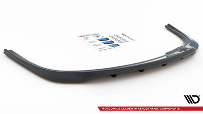 Mittlerer Cup Diffusor DTM Look Heck Ansatz für Skoda Fabia Combi Mk3 schwarz Hochglanz