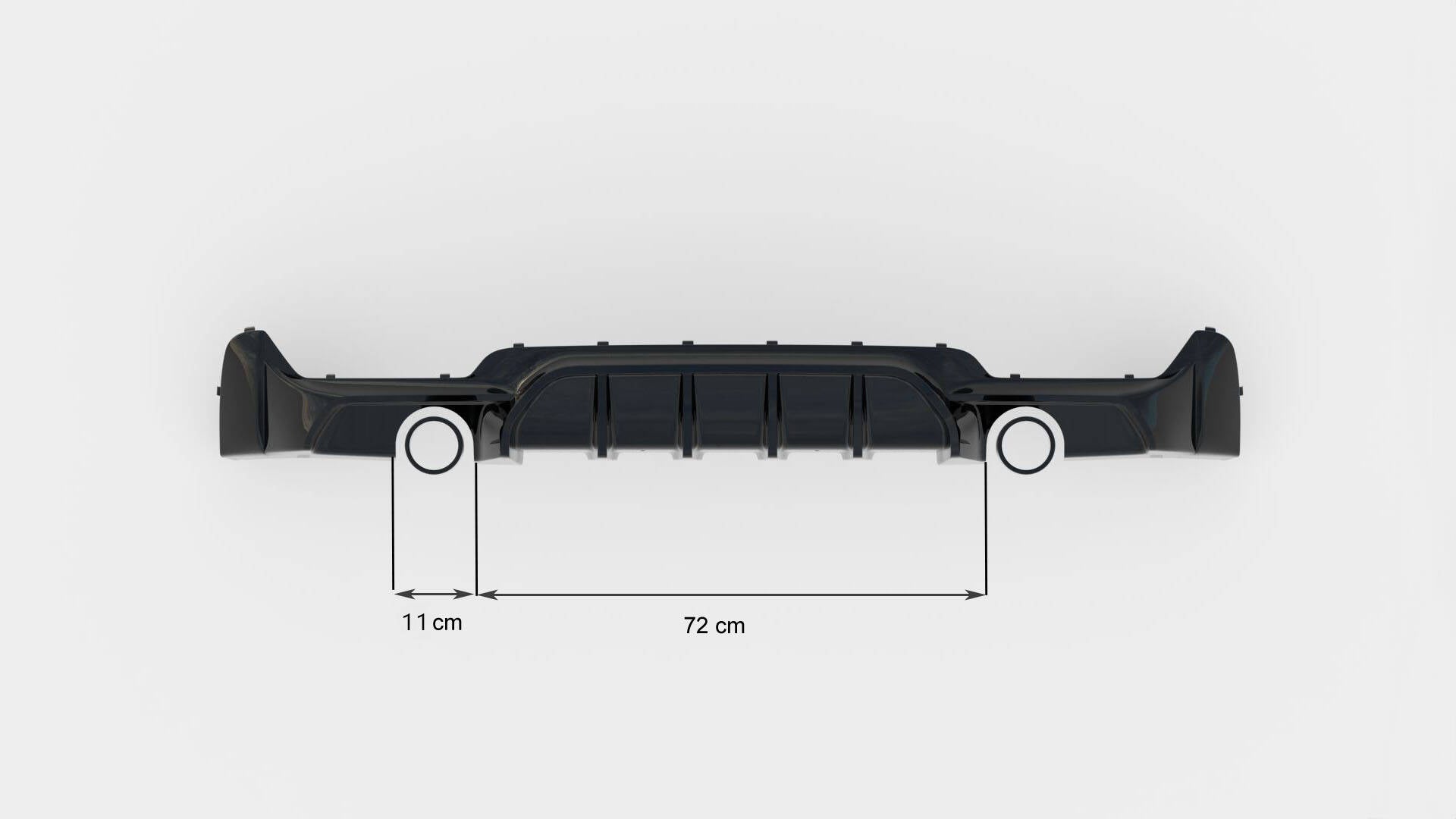 Diffusor Heck Ansatz für BMW 4er Coupe / Gran Coupe / Cabrio M-Paket F32 / F36 / F33 (Einzelauspuff li. re.)