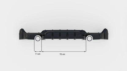 Diffusor Heck Ansatz für BMW 4er Coupe / Gran Coupe / Cabrio M-Paket F32 / F36 / F33 (Einzelauspuff li. re.)
