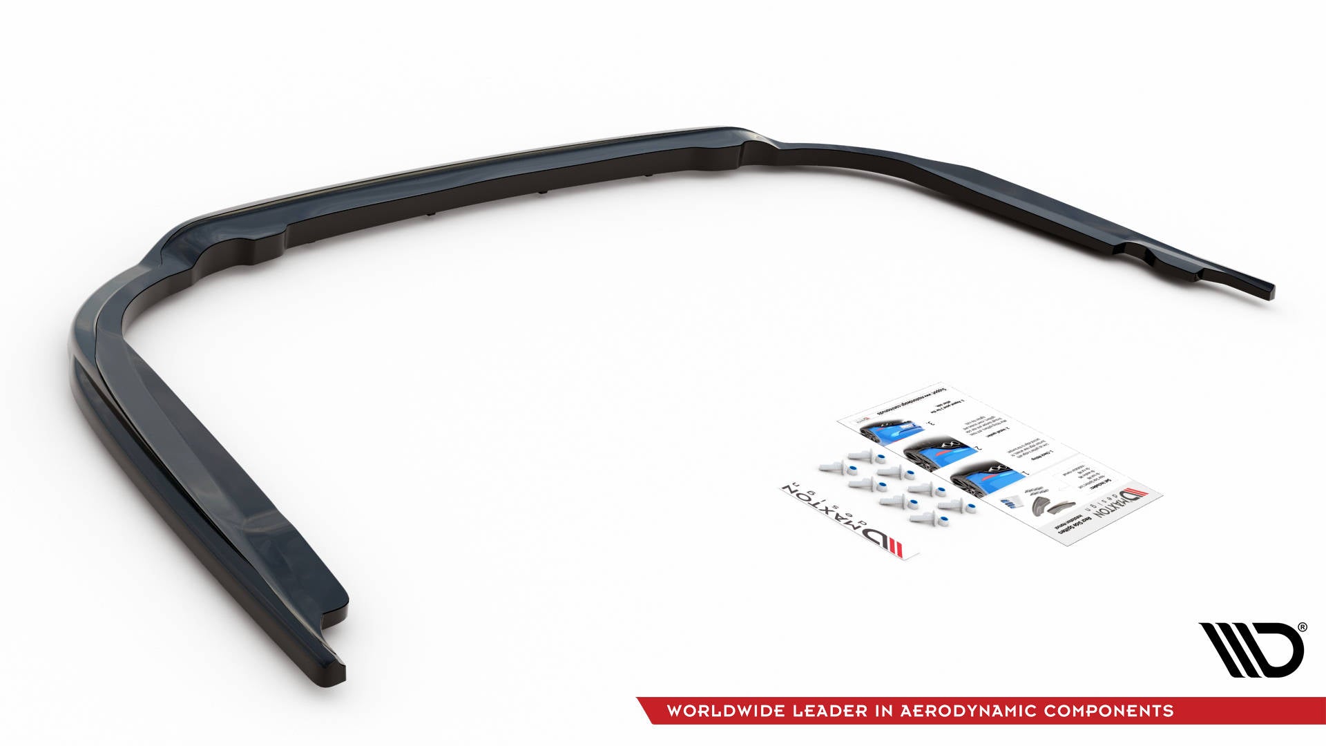 Mittlerer Cup Diffusor DTM Look Heck Ansatz für Toyota Avensis Wagon Mk3 Facelift schwarz Hochglanz
