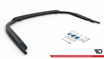 Mittlerer Cup Diffusor DTM Look Heck Ansatz für Toyota Avensis Wagon Mk3 Facelift schwarz Hochglanz